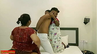 Indian Bengali housewife and her hot bungling threesome sex ! With Dirty audio