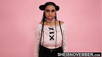 Sheisnovember Behind The Scenes! Photo Shoot With Black Crotch, Geek Ass And Nerd Pussy Flashing Upskirt wearing Embroidered Thigh High Stockgs And Pretty Pink Long Sleeve Shirt With Unique Hair Style And Cute Young Smile by Msnovember