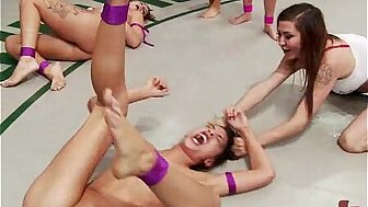 Lesbians Ravage Each Other in Sexy Wrestling