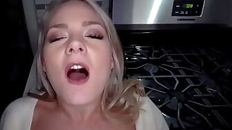 Curvy MILF Step mother Lisey Sweet Sex With Stepson In Family Kitchen POV